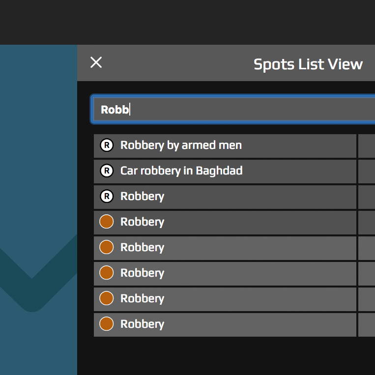 Type To Filter Spots