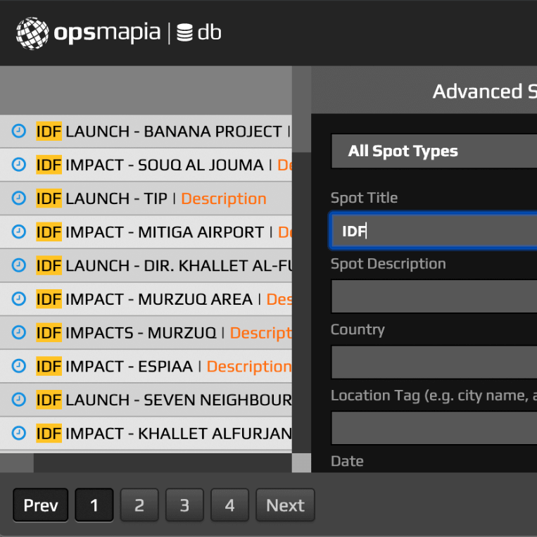 Spots Database